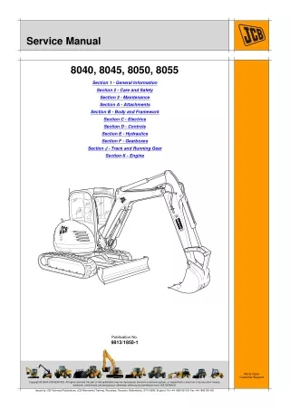 PPT - JCB 804 Mini Crawler Excavator Service Repair Manual SN M734001 ...