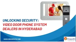 Unlocking Security  Video Door Phone System Dealers in Hyderabad