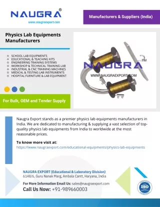 Physics Lab Equipments Manufacturers
