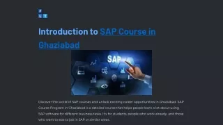 Become a SAP Expert with SAP Course in Ghaziabad