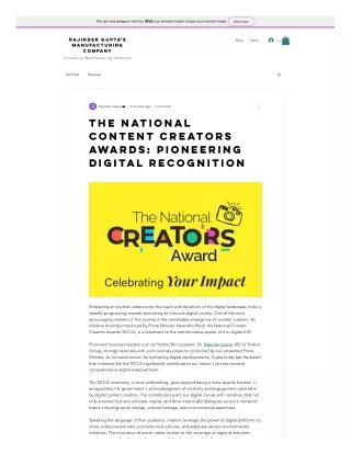The National Content Creators Awards: Pioneering Digital Recognition