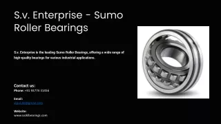 Sumo Roller Bearings Supplier, Best Sumo Roller Bearings