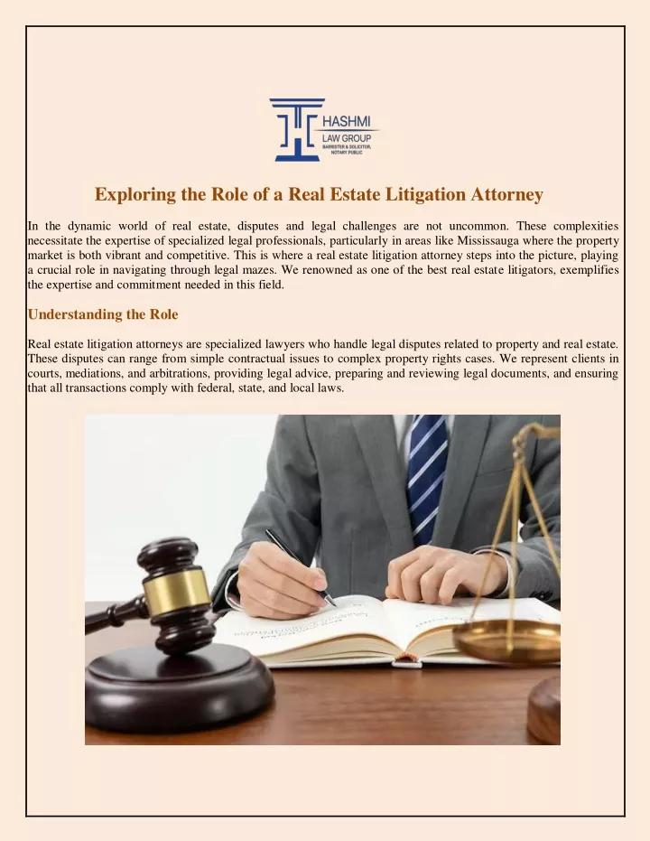exploring the role of a real estate litigation