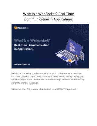 What is a WebSocket Real-Time Communication in Applications