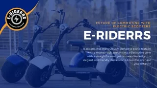 Best E Scooters Online - E-Riderrs