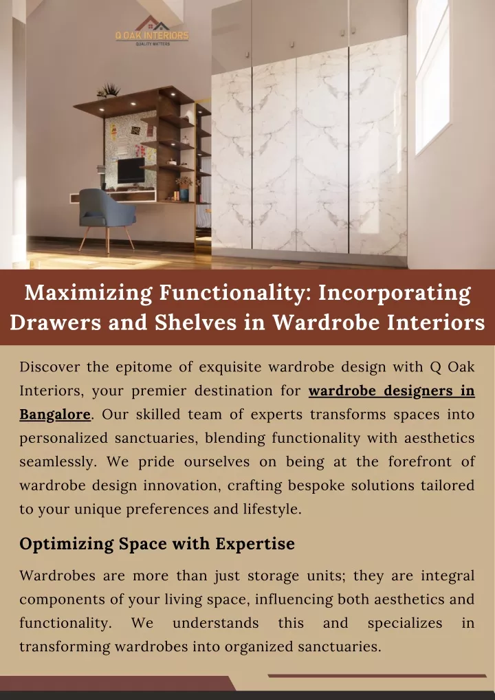 maximizing functionality incorporating drawers
