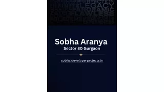 Sobha Aranya Gurgaon E-Brochure
