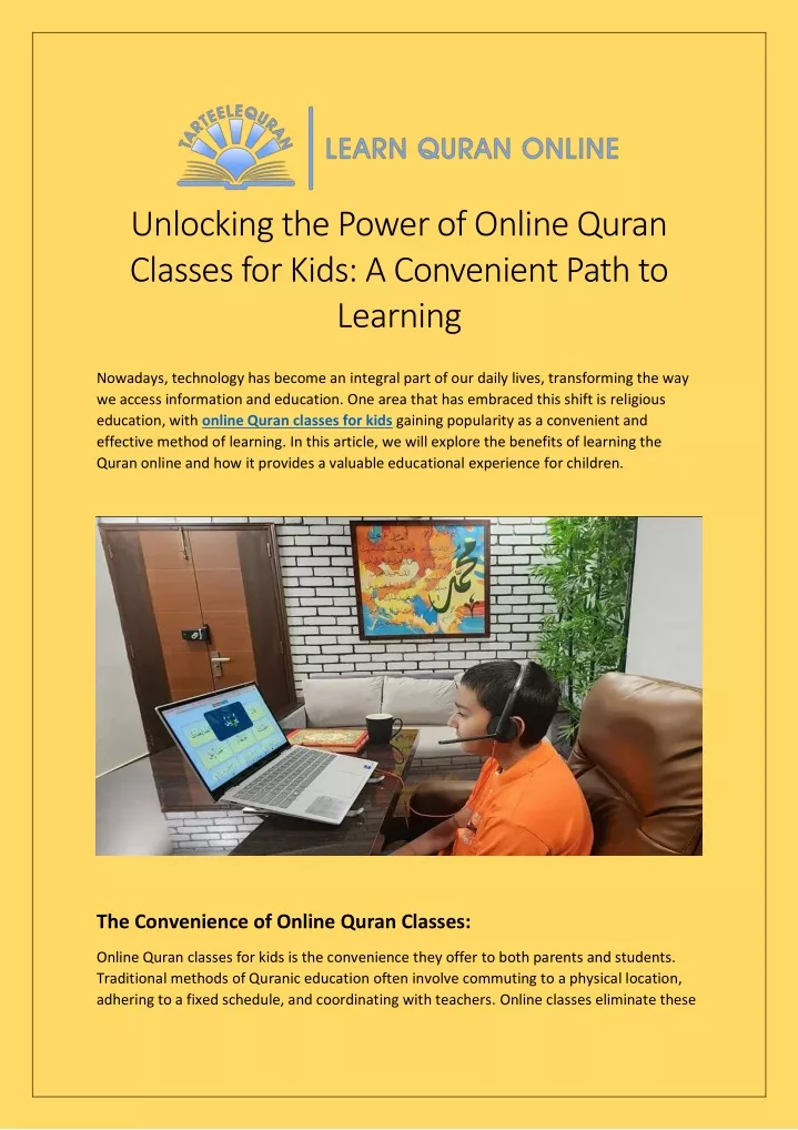 unlocking the power of online quran classes