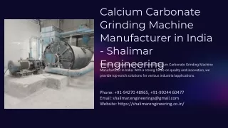 Calcium Carbonate Grinding Machine Manufacturer in India, Best Calcium Carbonate