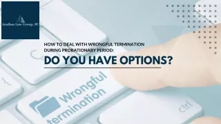 How To Deal With Wrongful Termination During Probationary Period: Do You Have Options