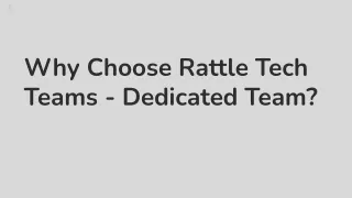 Why Choose Rattle Tech Teams - Dedicated Team_