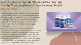 Sight Care Review