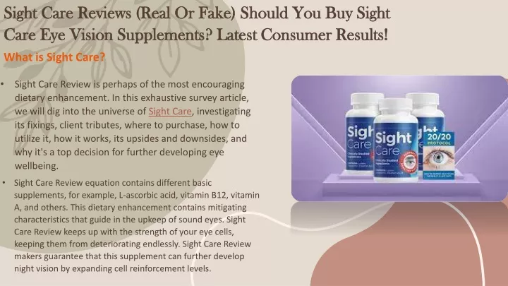 sight care reviews real or fake should