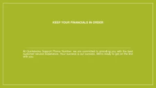 Keep Your Financials In Order
