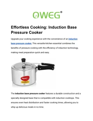 effortless cooking induction base pressure cooker