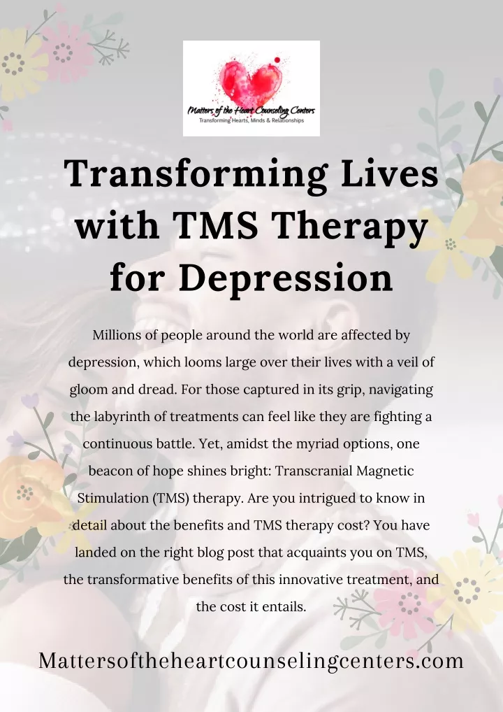 transforming lives with tms therapy for depression