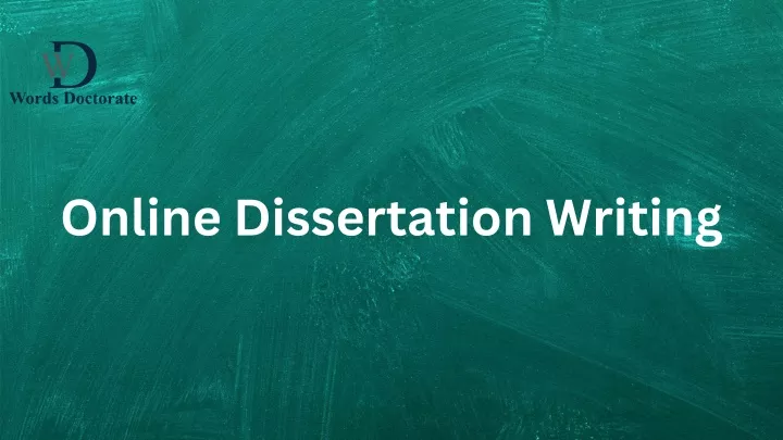 online dissertation writing