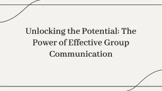 The Power of Effective Communication in Group Communication