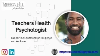 Empowering Teachers' Mental Well-being Insights from a Health Psychologist