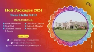 Holi Celebration Near Delhi | Holi Packages 2024