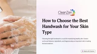 How to Choose the Best Handwash for Your Skin Type?