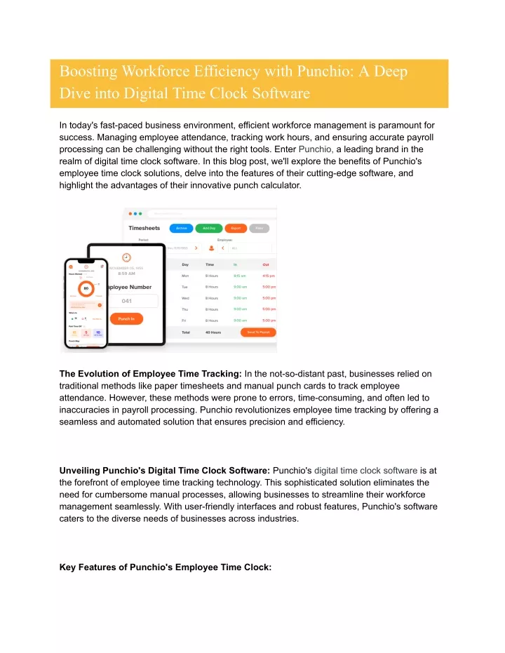 boosting workforce efficiency with punchio a deep