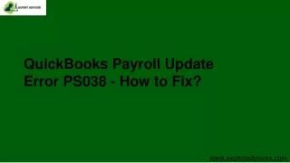 QuickBooks Payroll Update Error PS038 - How to Fix?