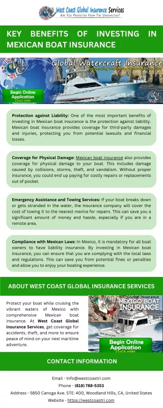 Key Benefits of Investing in Mexican Boat Insurance