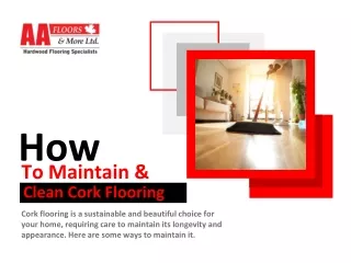 How to Clean and Maintain Cork Flooring | AA Floors