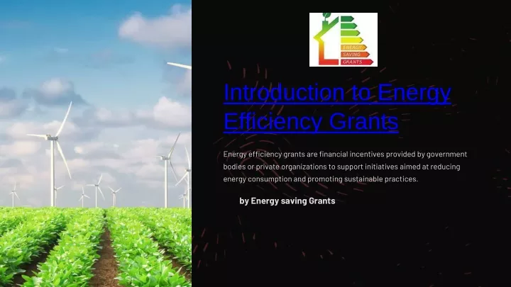 introduction to energy efficiency grants