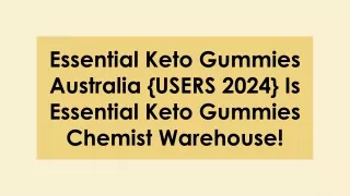 Essential Keto Gummies Australia