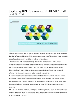 exploring bim dimensions 3d 4d 5d 6d 7d and 8d bim