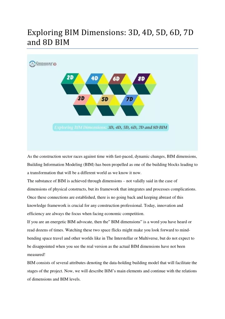 exploring bim dimensions 3d 4d 5d 6d 7d and 8d bim