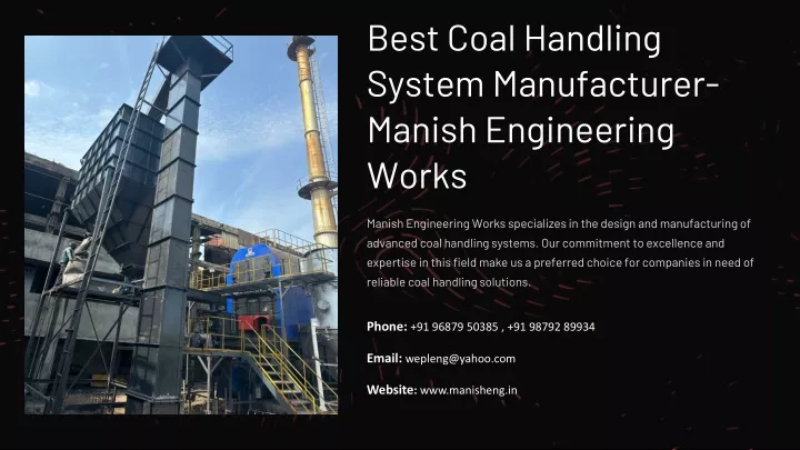 best coal handling system manufacturer manish