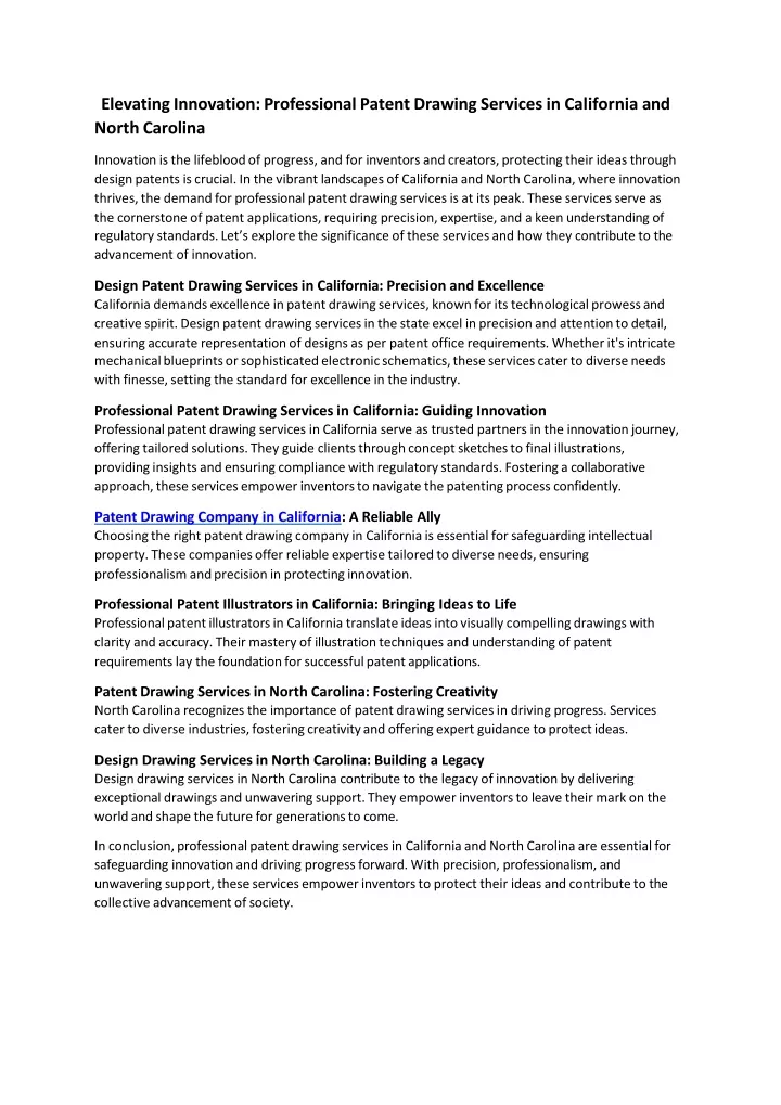 elevating innovation professional patent drawing