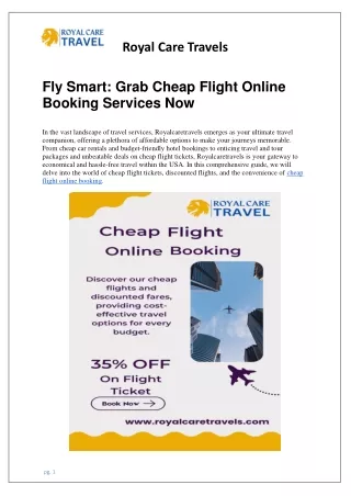 Fly Smart: Grab Cheap Flight Online Booking Services Now
