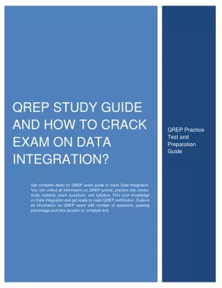 QREP Study Guide and How to Crack Exam on Data Integration?