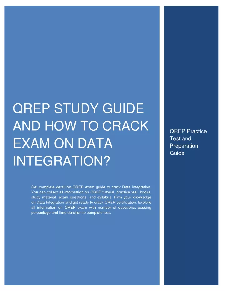 qrep study guide and how to crack exam on data