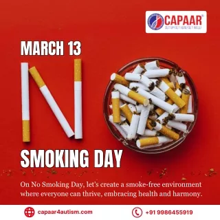 No Smoking Day 2024 | Best Autism Centre in Bangalore | CAPAAR