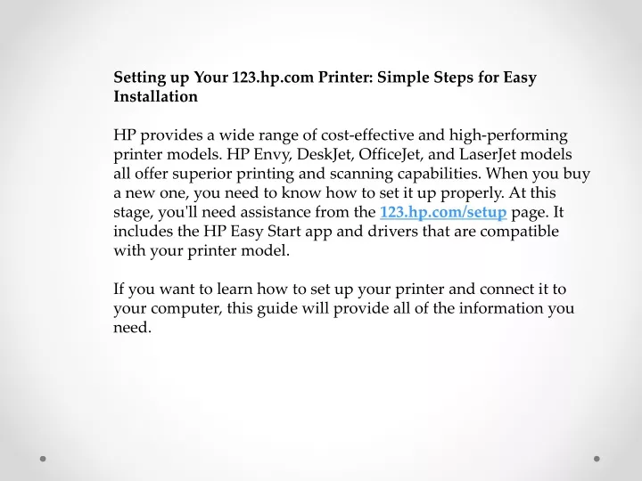 setting up your 123 hp com printer simple steps