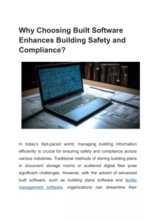 Why Choosing Built Software Enhances Building Safety and Compliance