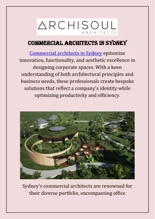 Commercial Architects In Sydney