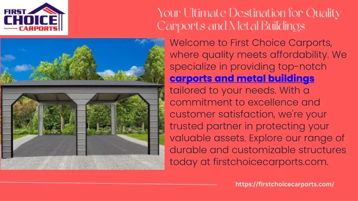 your ultimate destination for quality carports