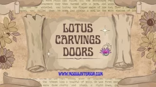 Lotus Carvings Doors - www.mogulinterior.com