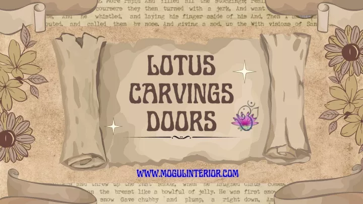 lotus carvings doors