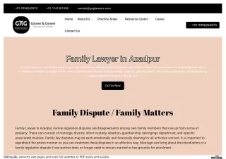 Family Lawyer in Azadpur