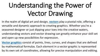 Understanding the Power of Vector Drawing