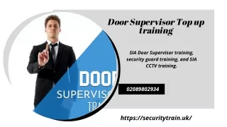Best Door Supervisor Top up Training