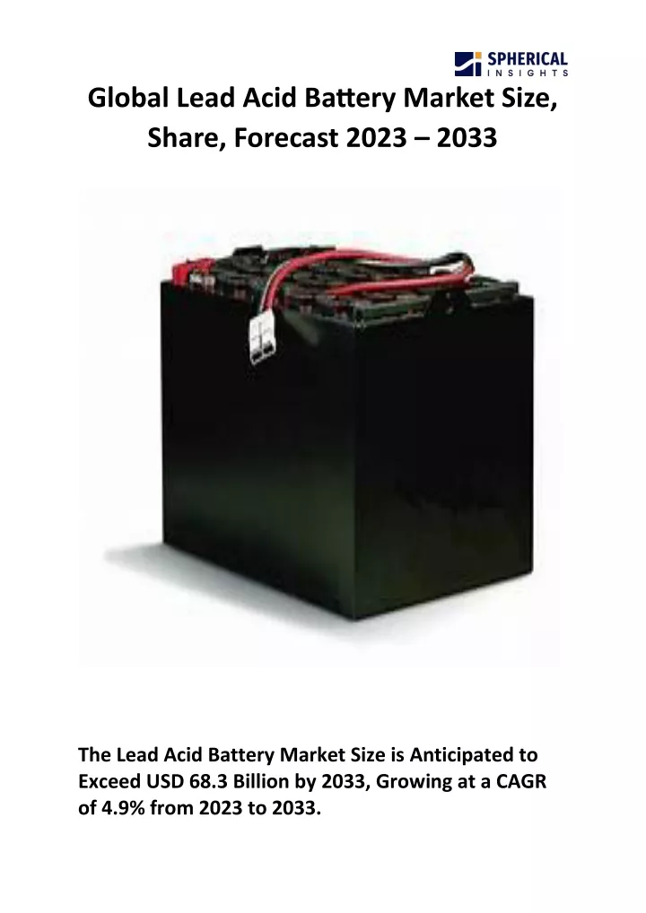 global lead acid battery market size share