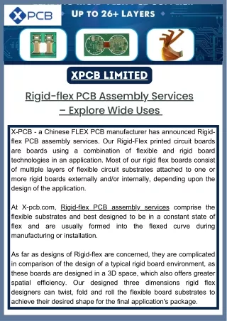 Rigid-flex PCB Assembly Services – Explore Wide Uses